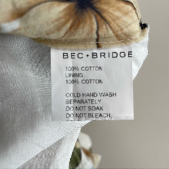 Bec + Bridge Fleurette Cropped Sweat Heart Cotton Blouse Floral Size 8 - Picture 4 of 10